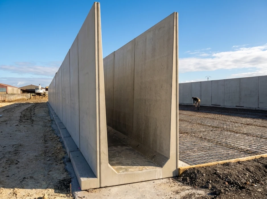 Chantier extérieur de génie civil, vue de jour